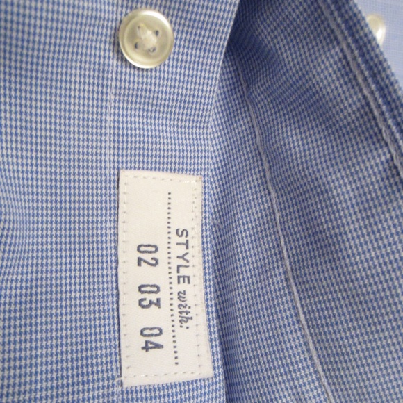 Ryan Seacrest Distinction Men’s Sleeve 32/33 Neck 16 Button Down Blue Dress - Picture 5 of 6